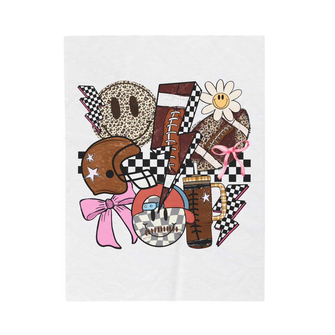 Velveteen Plush Blanket | GROOVY FOOTBALL
