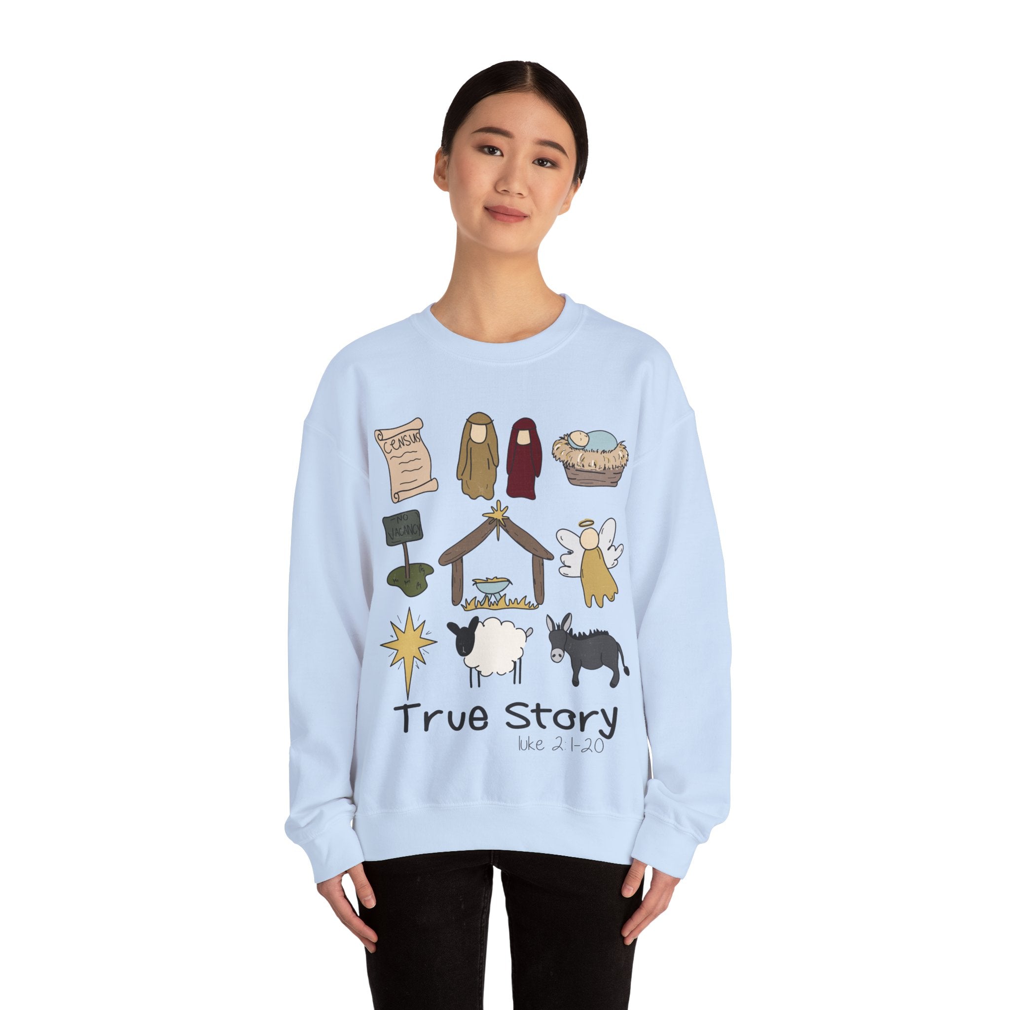 Gildan True Story Christmas Sweatshirt - Unisex Heavy Blend™ Crewneck