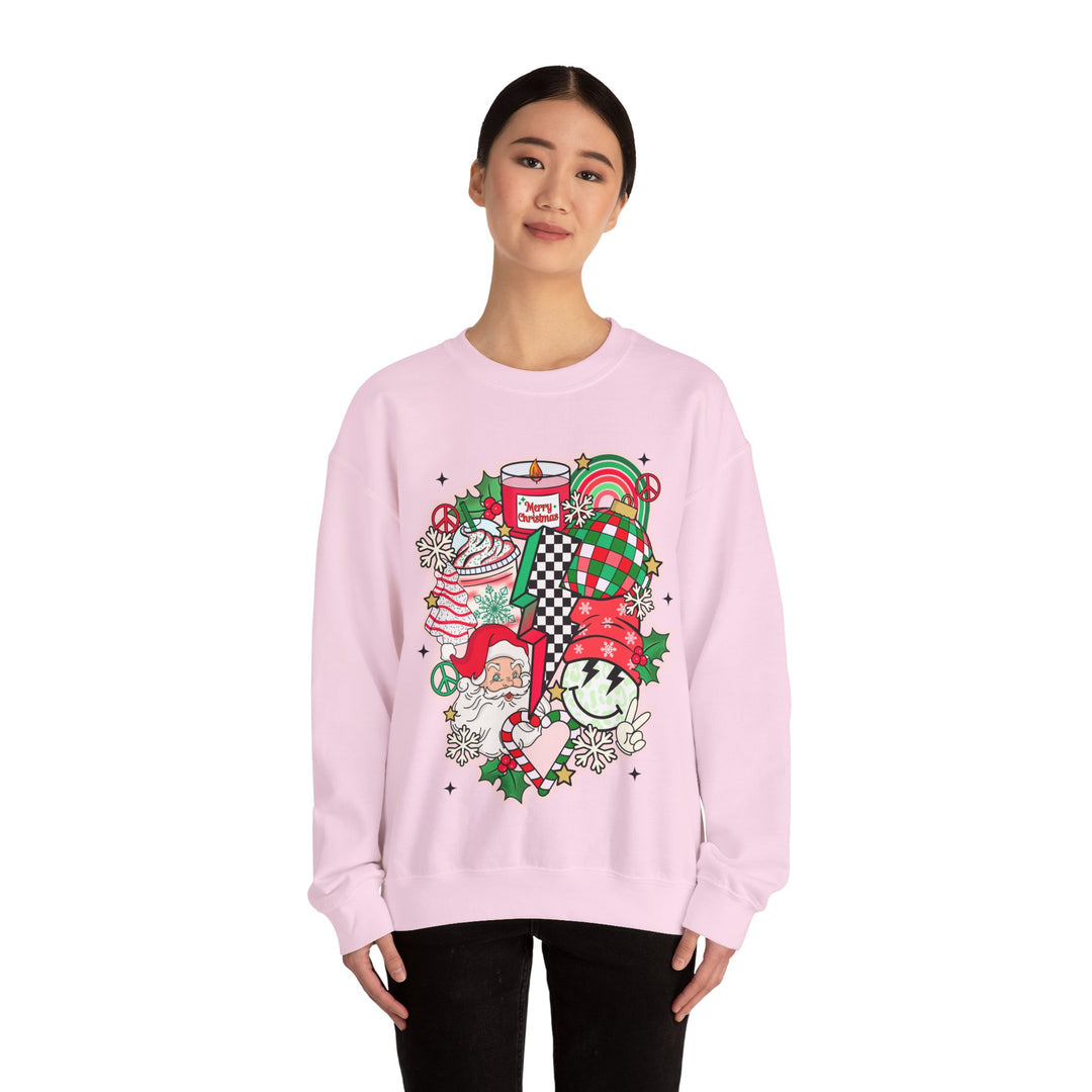 Gildan Unisex Heavy Blend™ Crewneck Sweatshirt | Retro Christmas Collage
