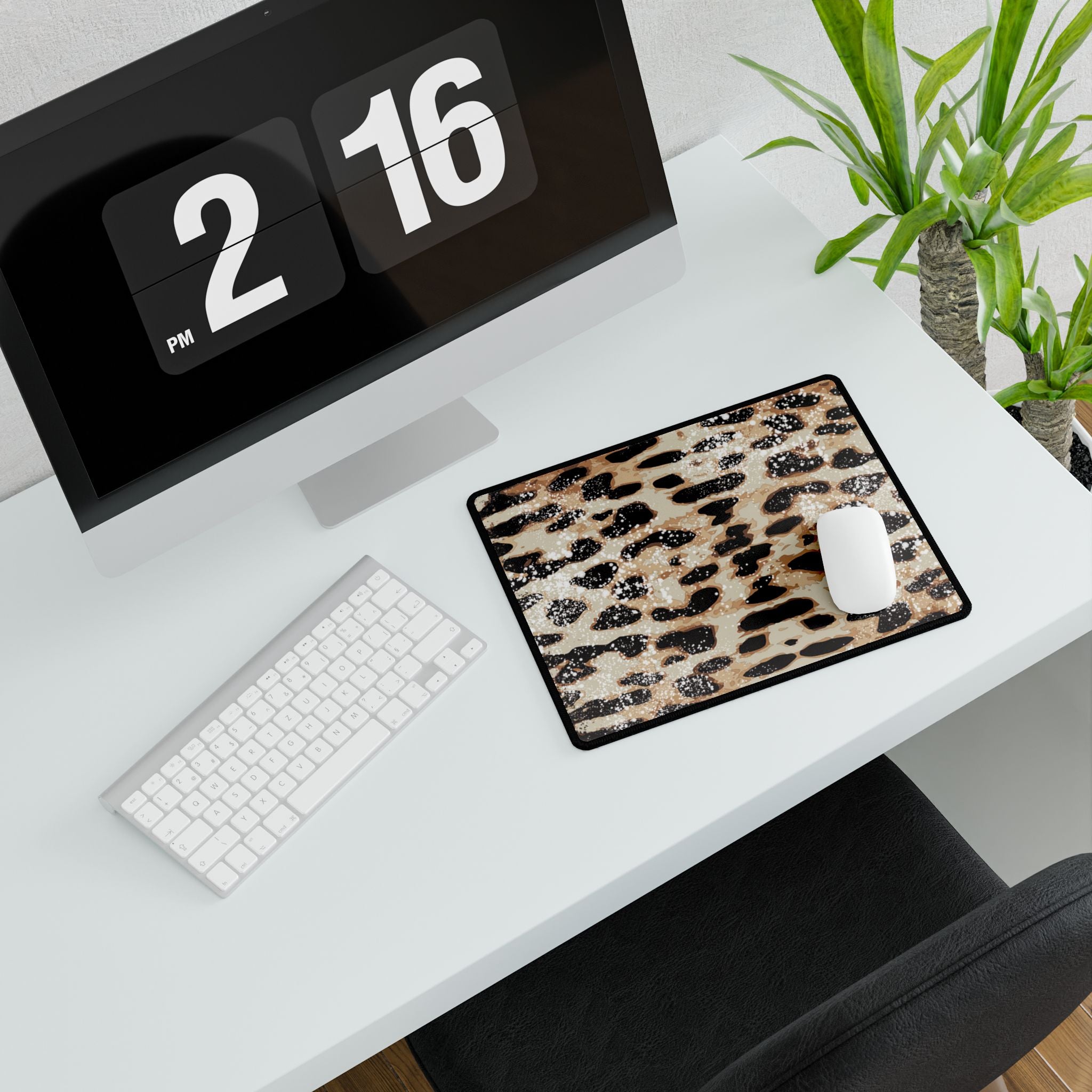 Desk Mat | DISTRESSED LEOPARD