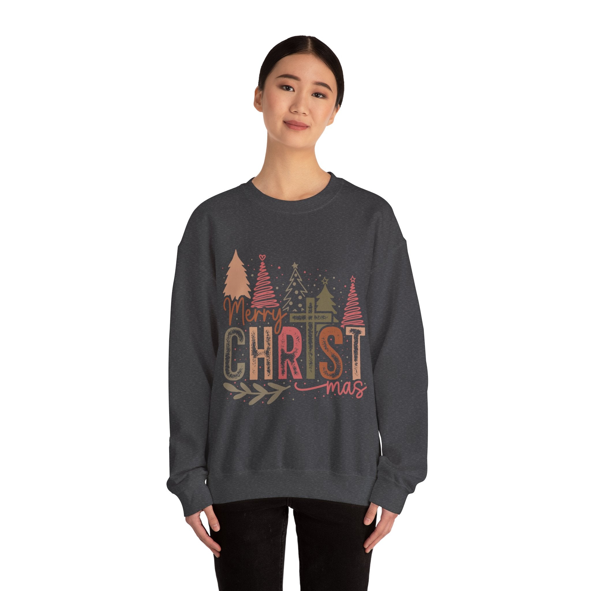 Gildan Merry Christmas Crewneck Sweatshirt - Cozy Holiday Fashion