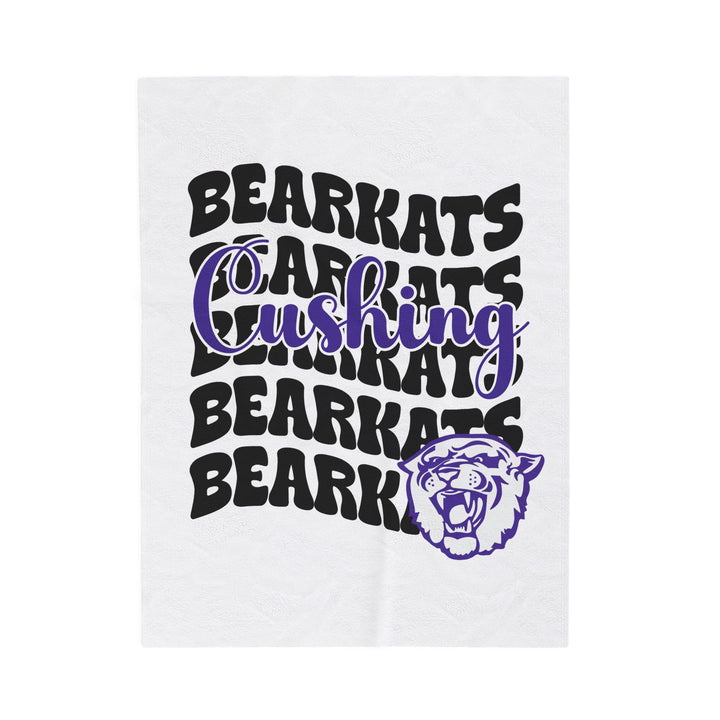 SCHOOL SPIRIT BLANKET | CUSHING BEARKATS | STACKED LOGO