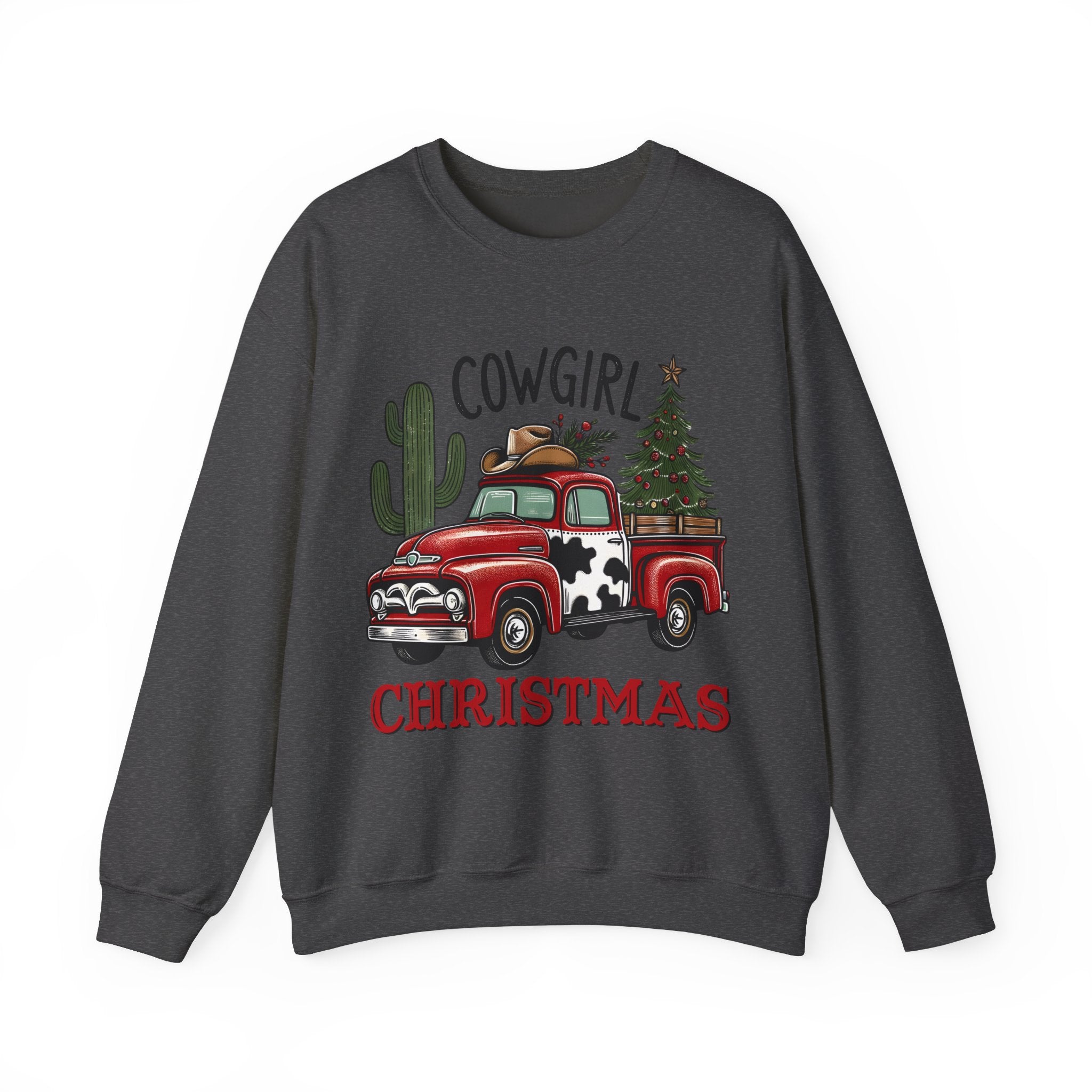 Gildan Cowgirl Christmas Sweatshirt | Unisex Heavy Blend Crewneck