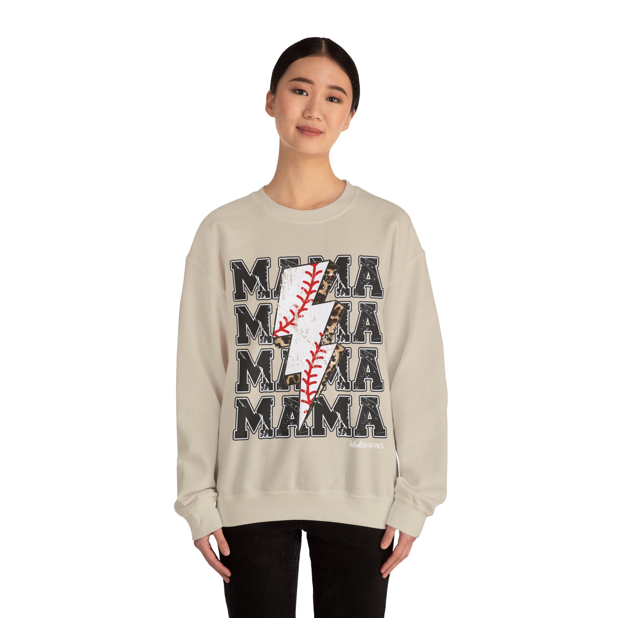 Unisex Heavy Blend™ Crewneck Sweatshirt | MAMA THUNDERBOLT