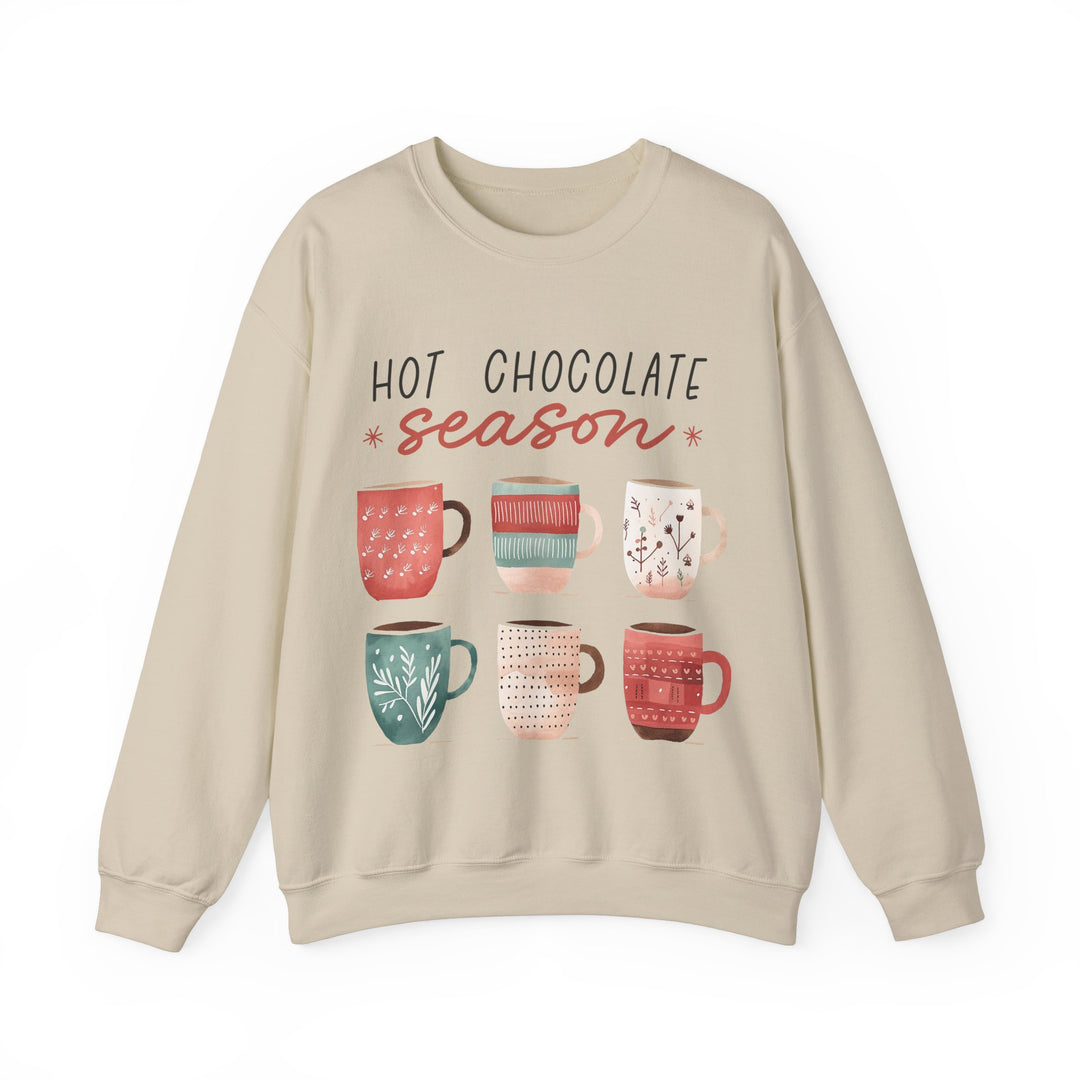 Gildan Hot Chocolate Season Crewneck Sweatshirt - Cozy Unisex Winter Apparel