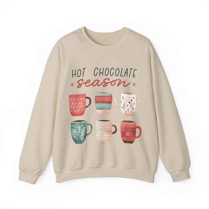 Gildan Hot Chocolate Season Crewneck Sweatshirt - Cozy Unisex Winter Apparel