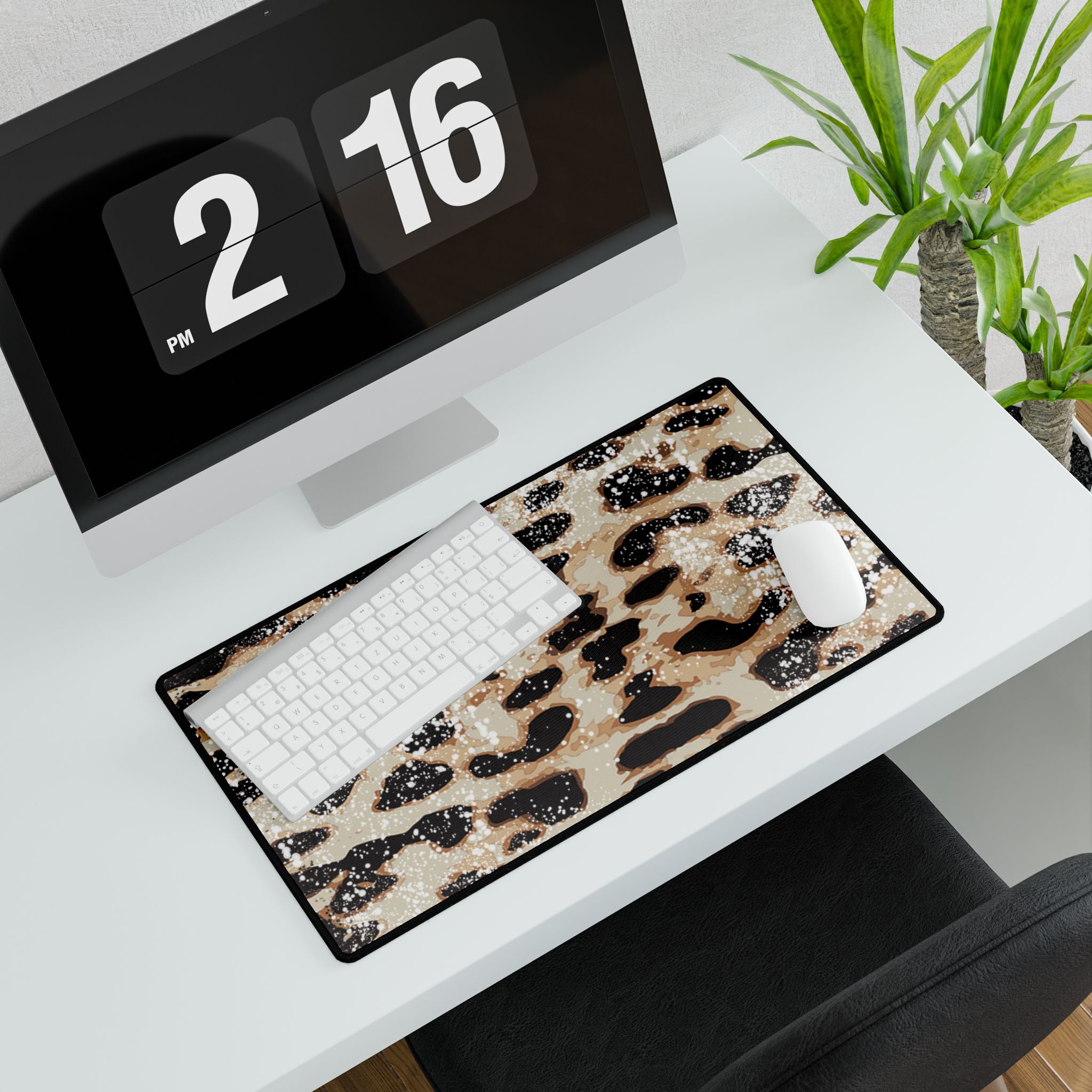 Desk Mat | DISTRESSED LEOPARD