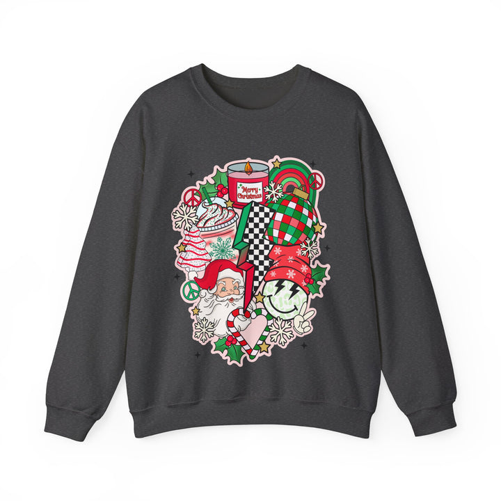 Gildan Unisex Heavy Blend™ Crewneck Sweatshirt | Retro Christmas Collage