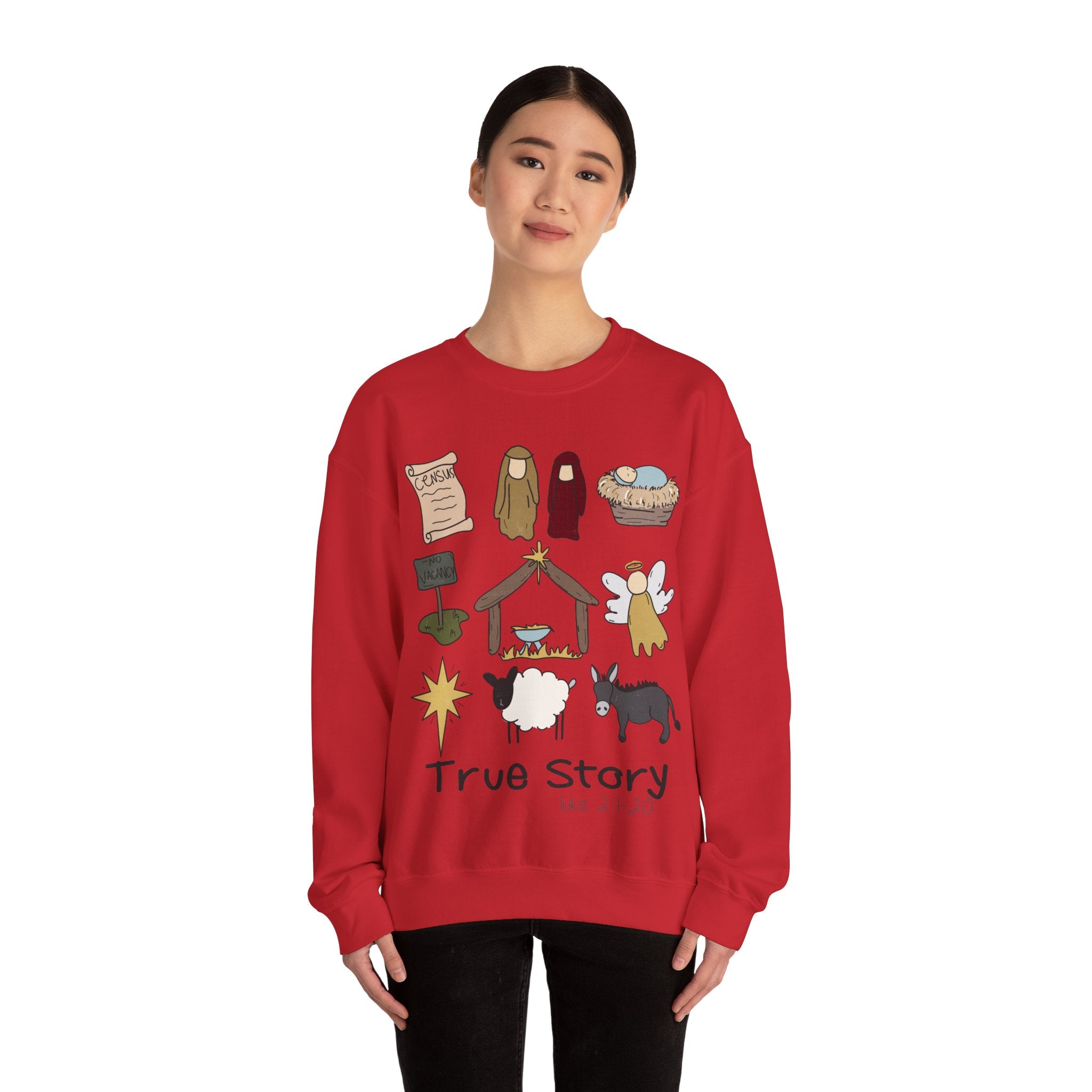 Gildan True Story Christmas Sweatshirt - Unisex Heavy Blend™ Crewneck
