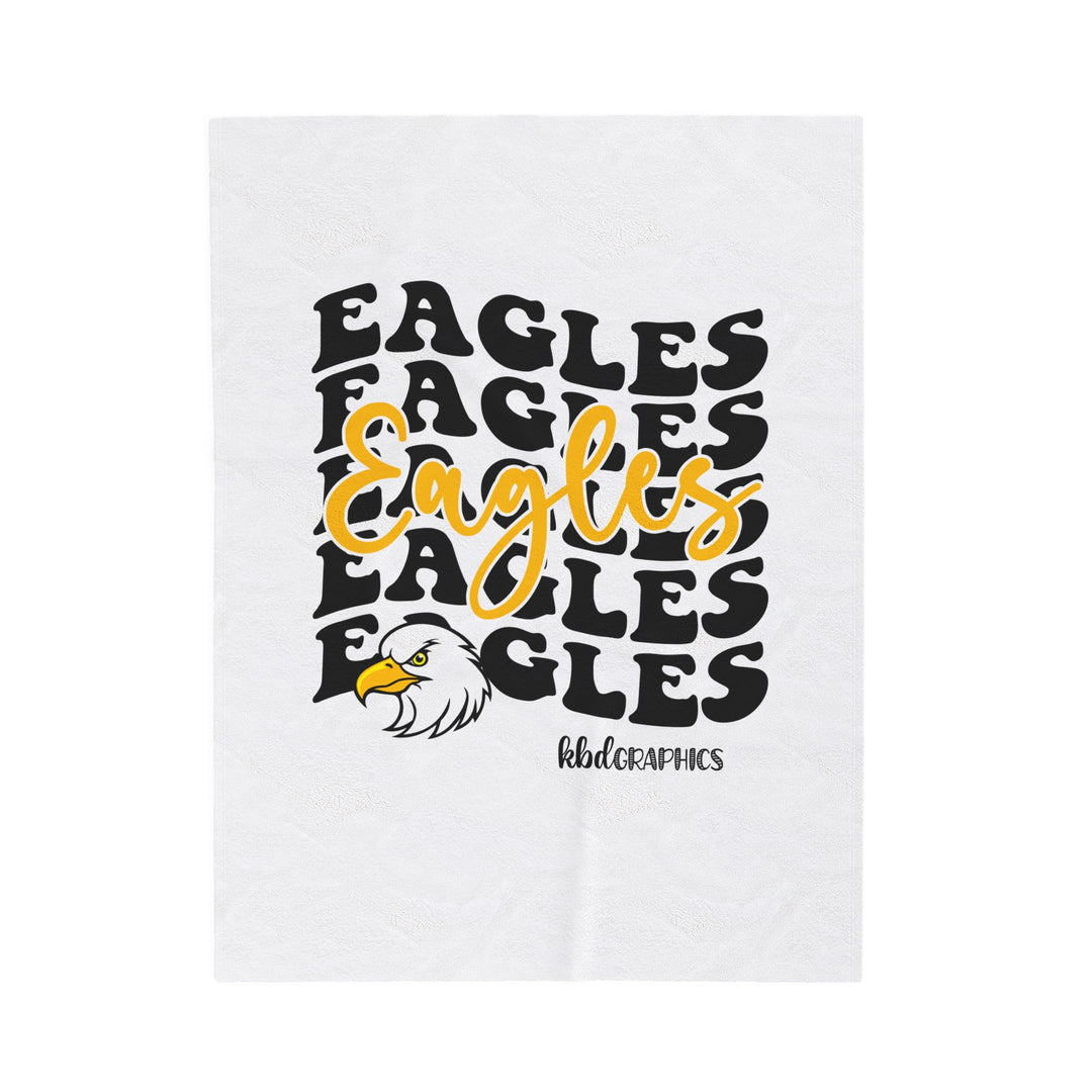 Velveteen Plush Blanket | EAGLES STACKED