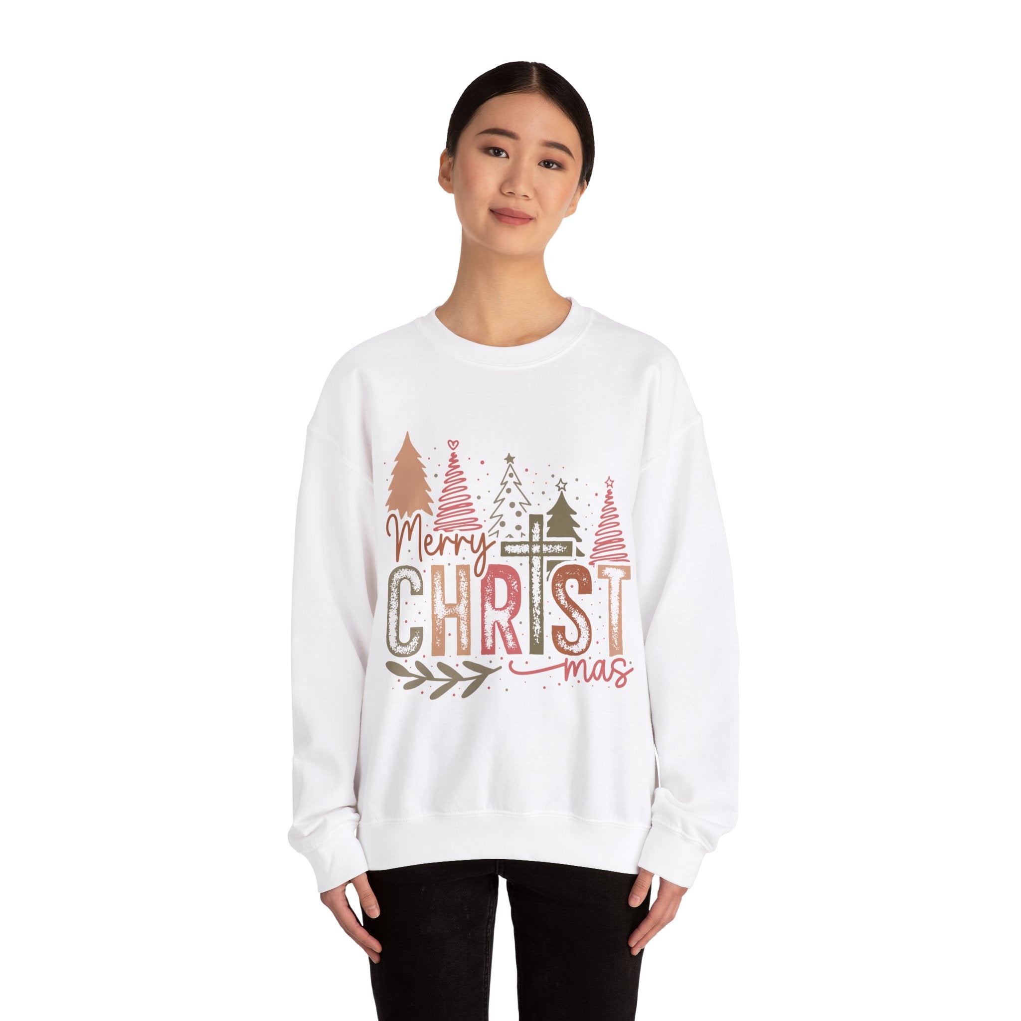 Gildan Merry Christmas Crewneck Sweatshirt - Cozy Holiday Fashion