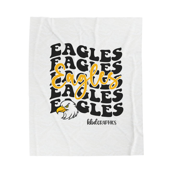 Velveteen Plush Blanket | EAGLES STACKED
