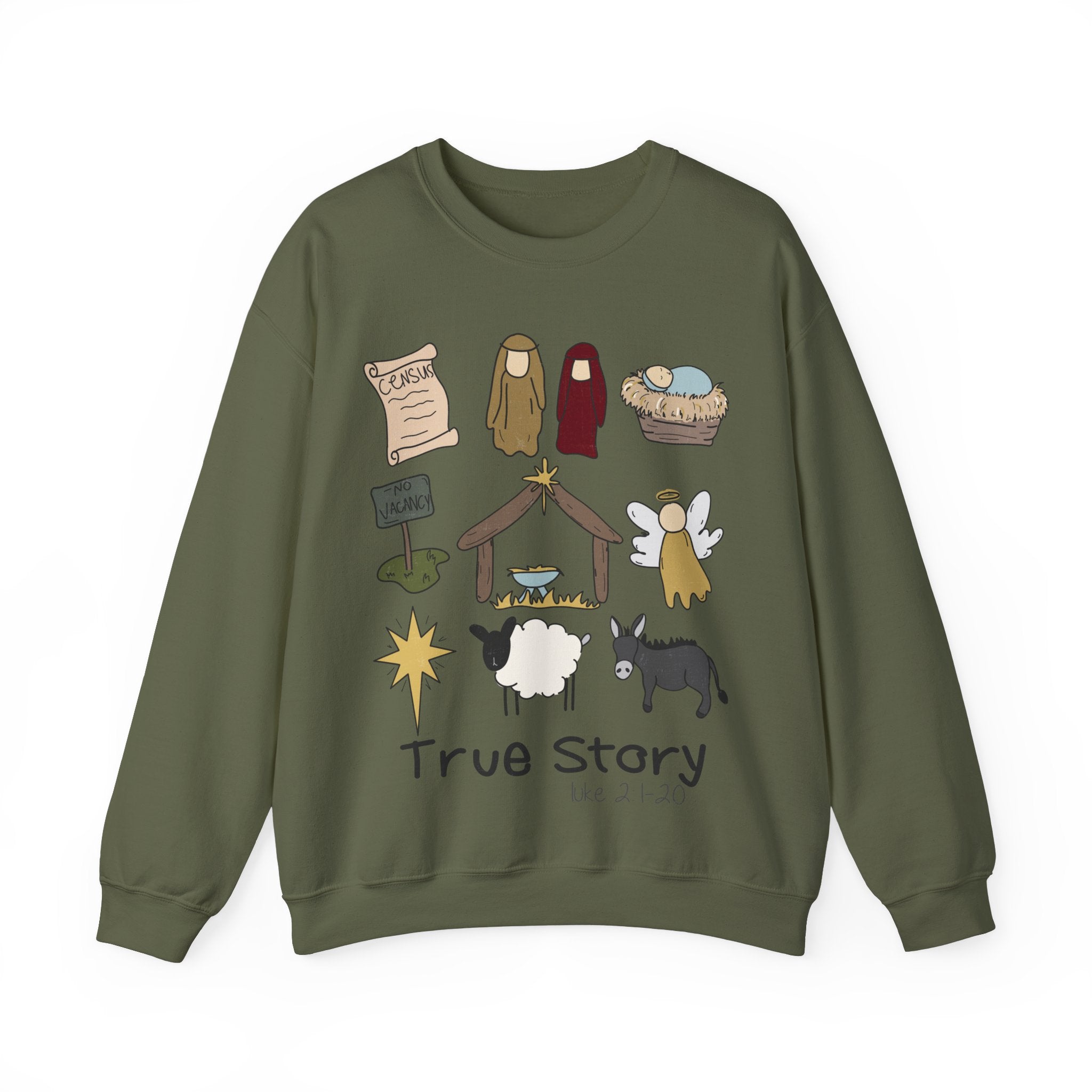 Gildan True Story Christmas Sweatshirt - Unisex Heavy Blend™ Crewneck
