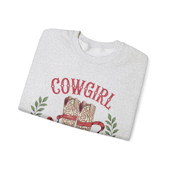 Cowgirl Christmas Club Crewneck Gildan Sweatshirt - Festive Holiday Apparel