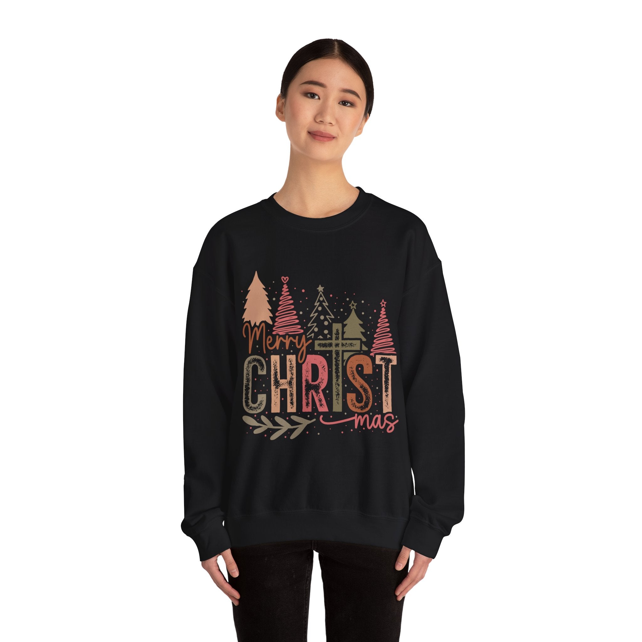 Gildan Merry Christmas Crewneck Sweatshirt - Cozy Holiday Fashion