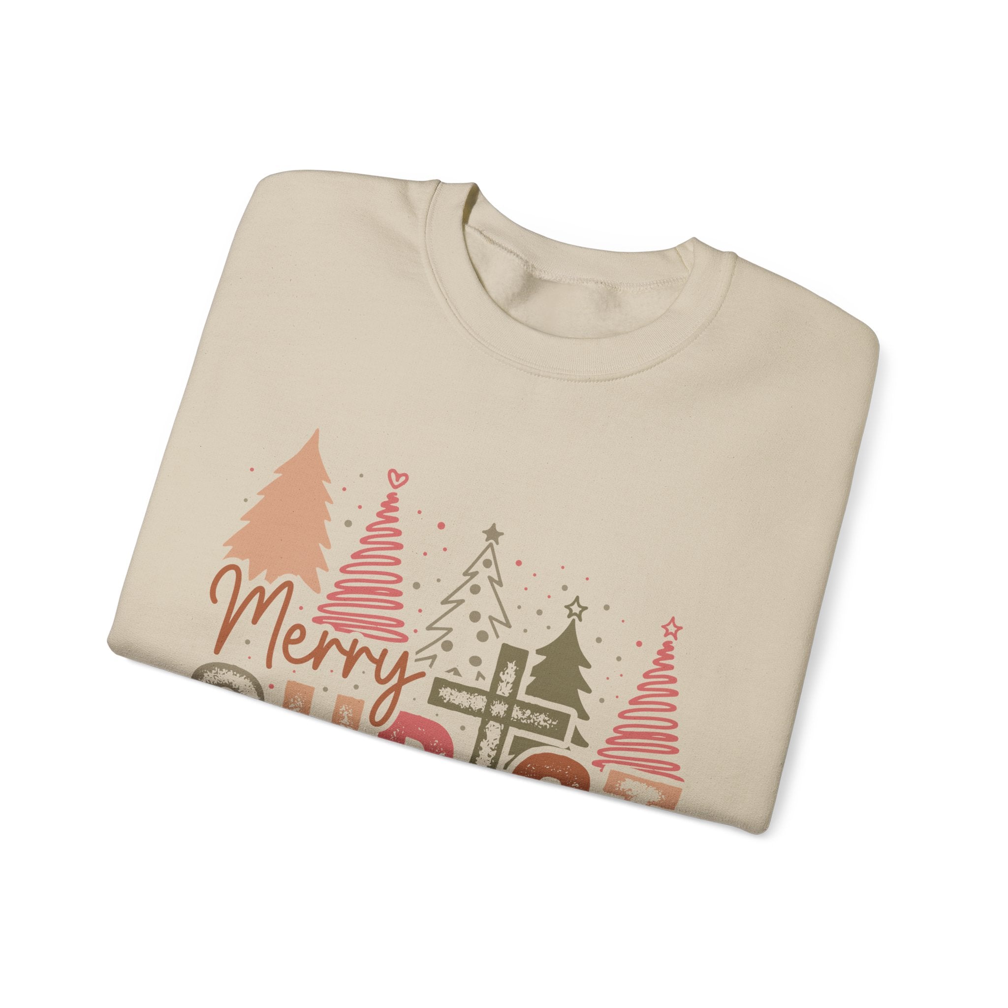 Gildan Merry Christmas Crewneck Sweatshirt - Cozy Holiday Fashion