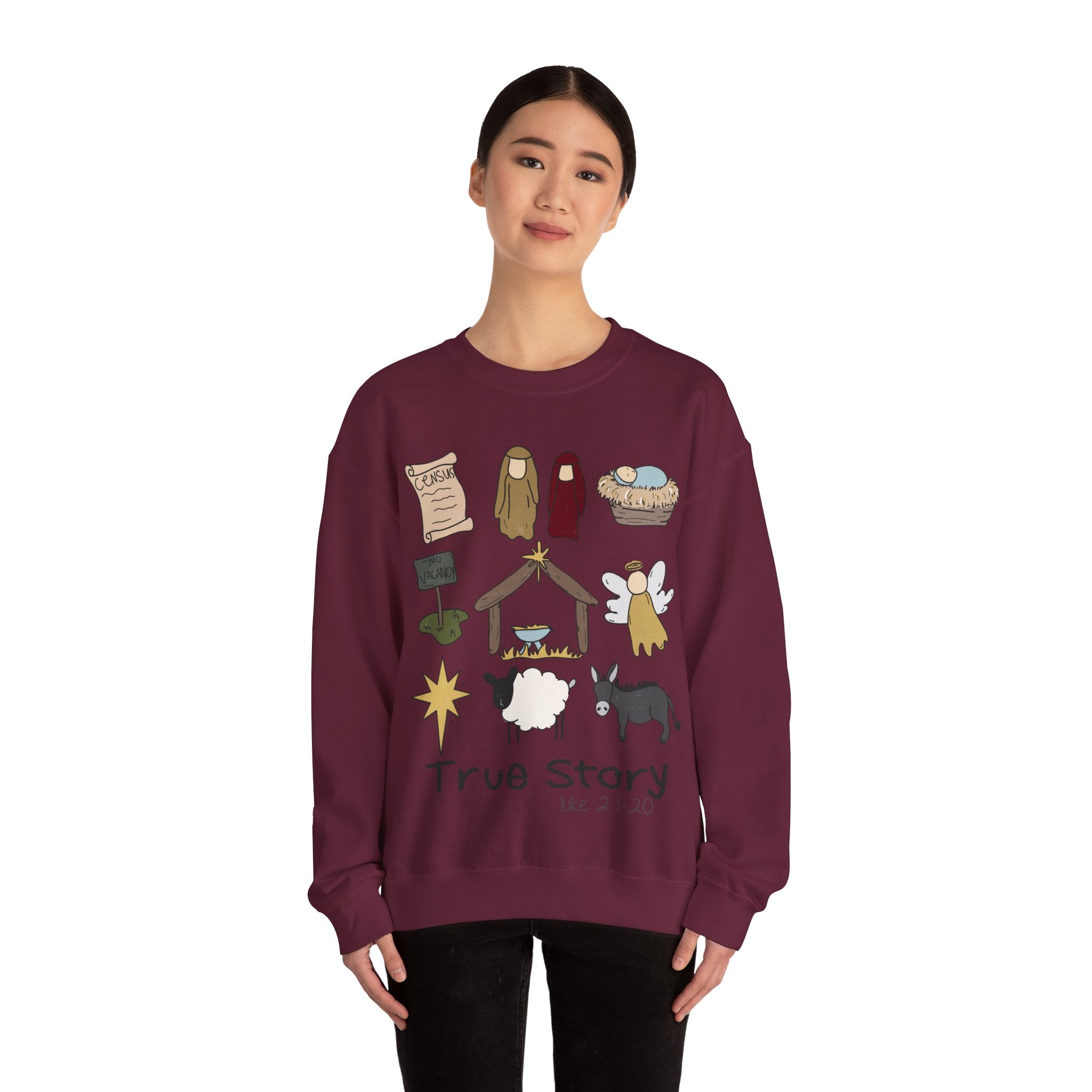 Gildan True Story Christmas Sweatshirt - Unisex Heavy Blend™ Crewneck