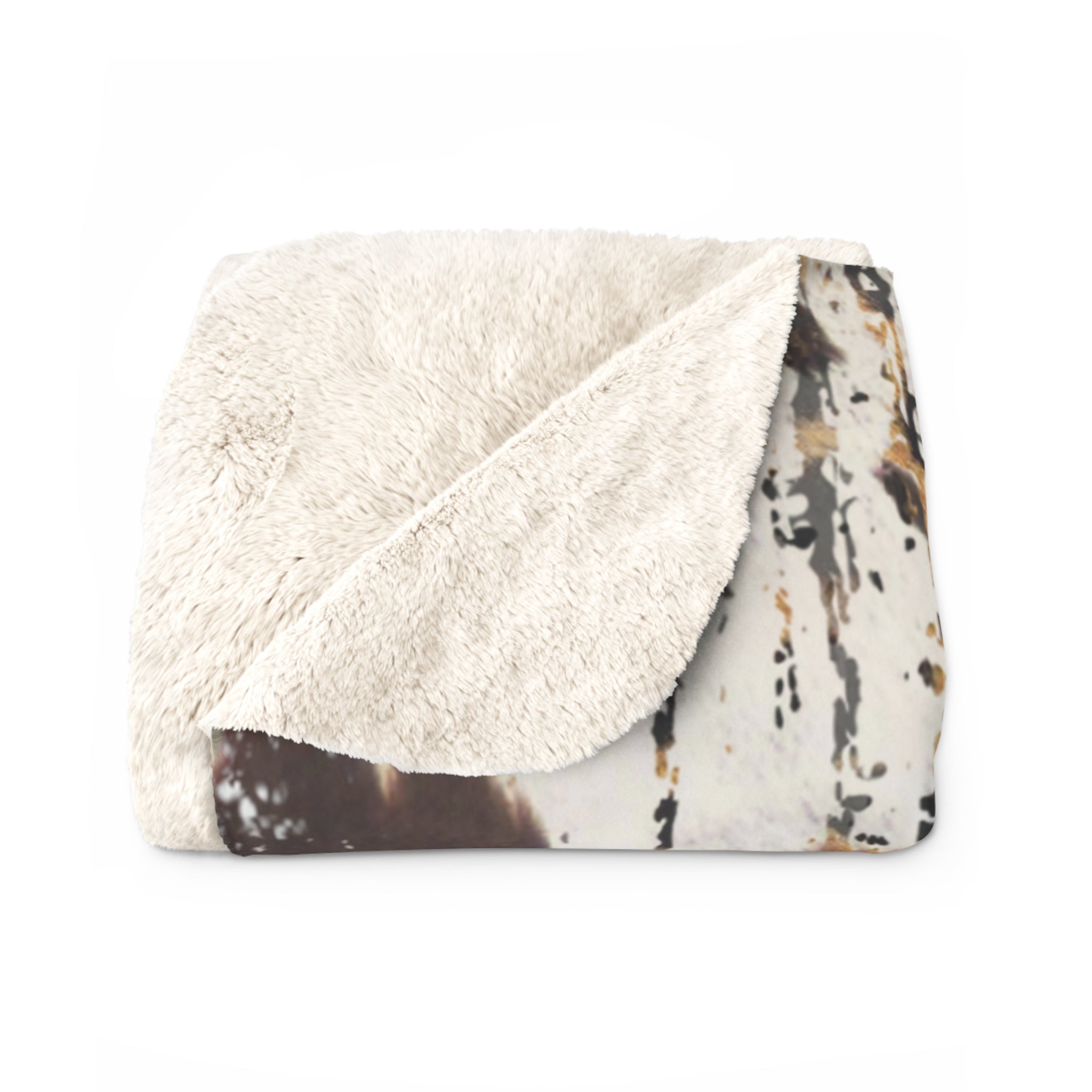 Sherpa Fleece Blanket | LEOPARD COWHIDE