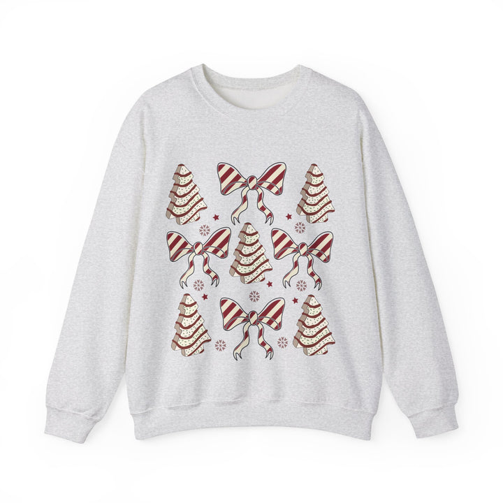 Gildan Cozy Christmas Crewneck Sweatshirt with Festive Trees & Bows