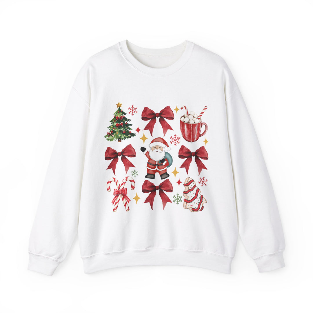 Festive Santa Gildan Crewneck Sweatshirt - Cozy Holiday Apparel