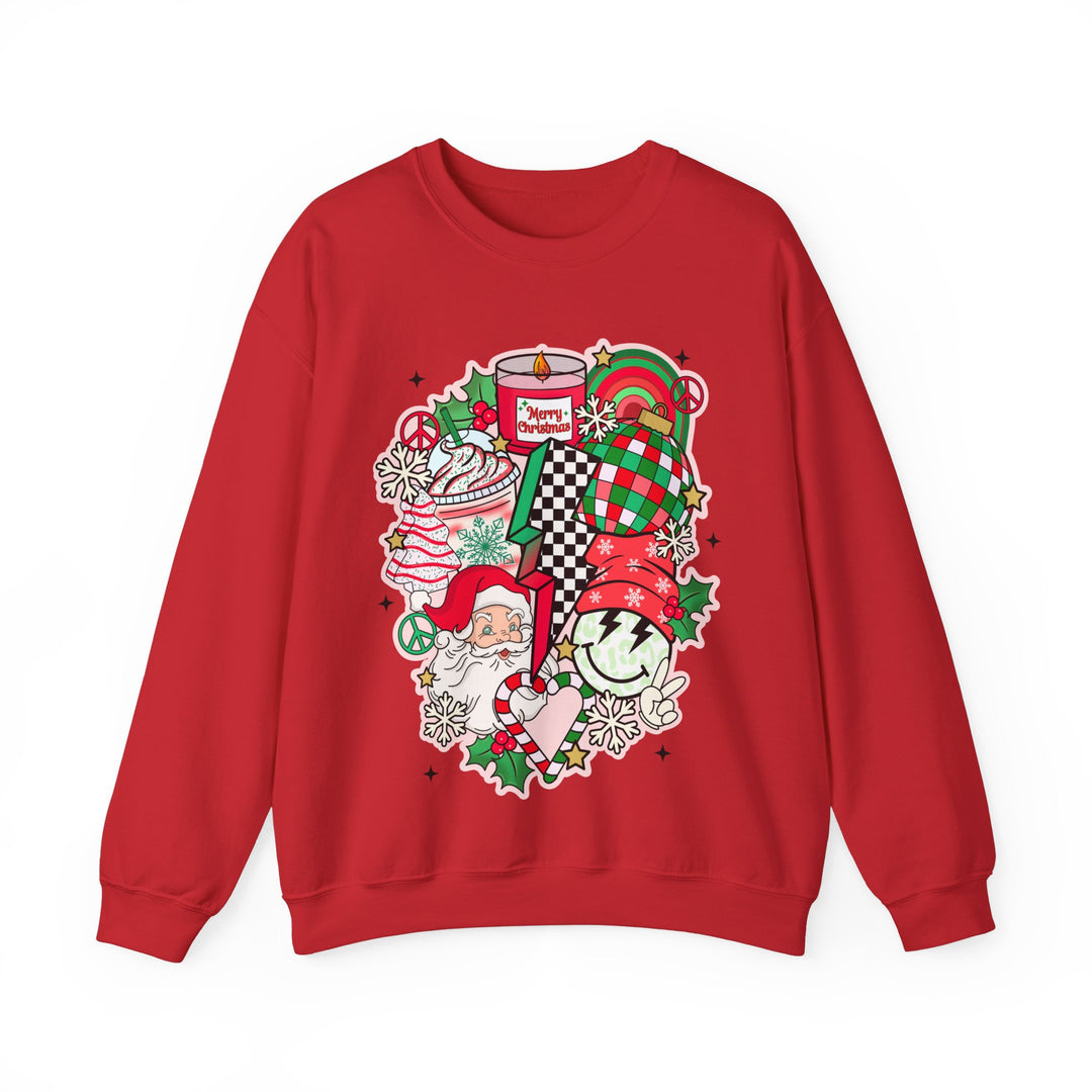 Gildan Unisex Heavy Blend™ Crewneck Sweatshirt | Retro Christmas Collage