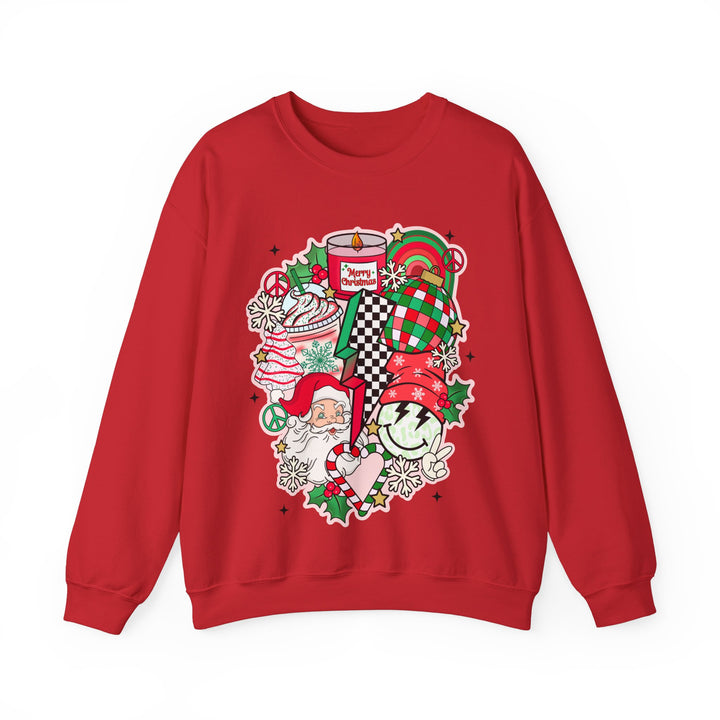 Gildan Unisex Heavy Blend™ Crewneck Sweatshirt | Retro Christmas Collage