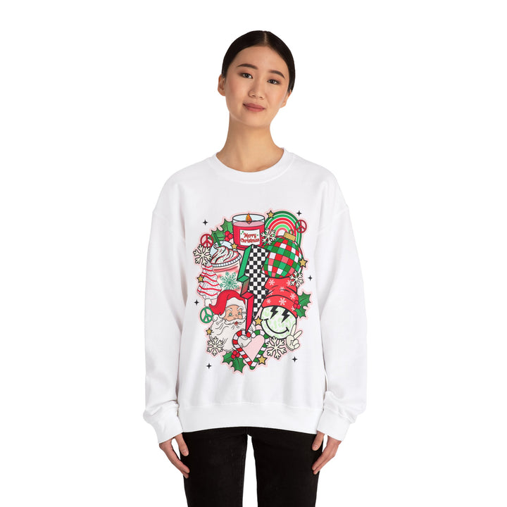 Gildan Unisex Heavy Blend™ Crewneck Sweatshirt | Retro Christmas Collage