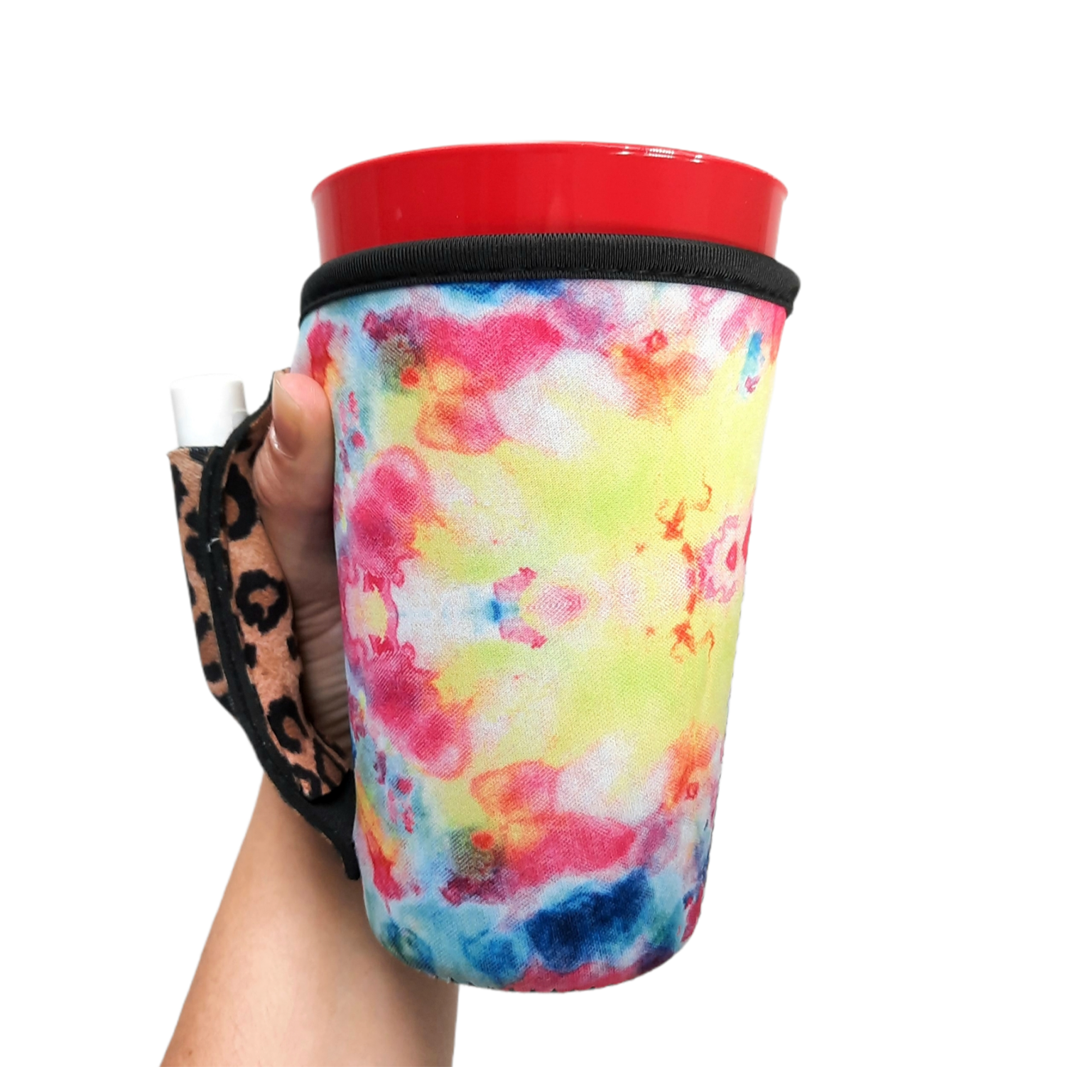 Tie Dye w/ Leopard 16oz Pint Glass / Drinks Handler™