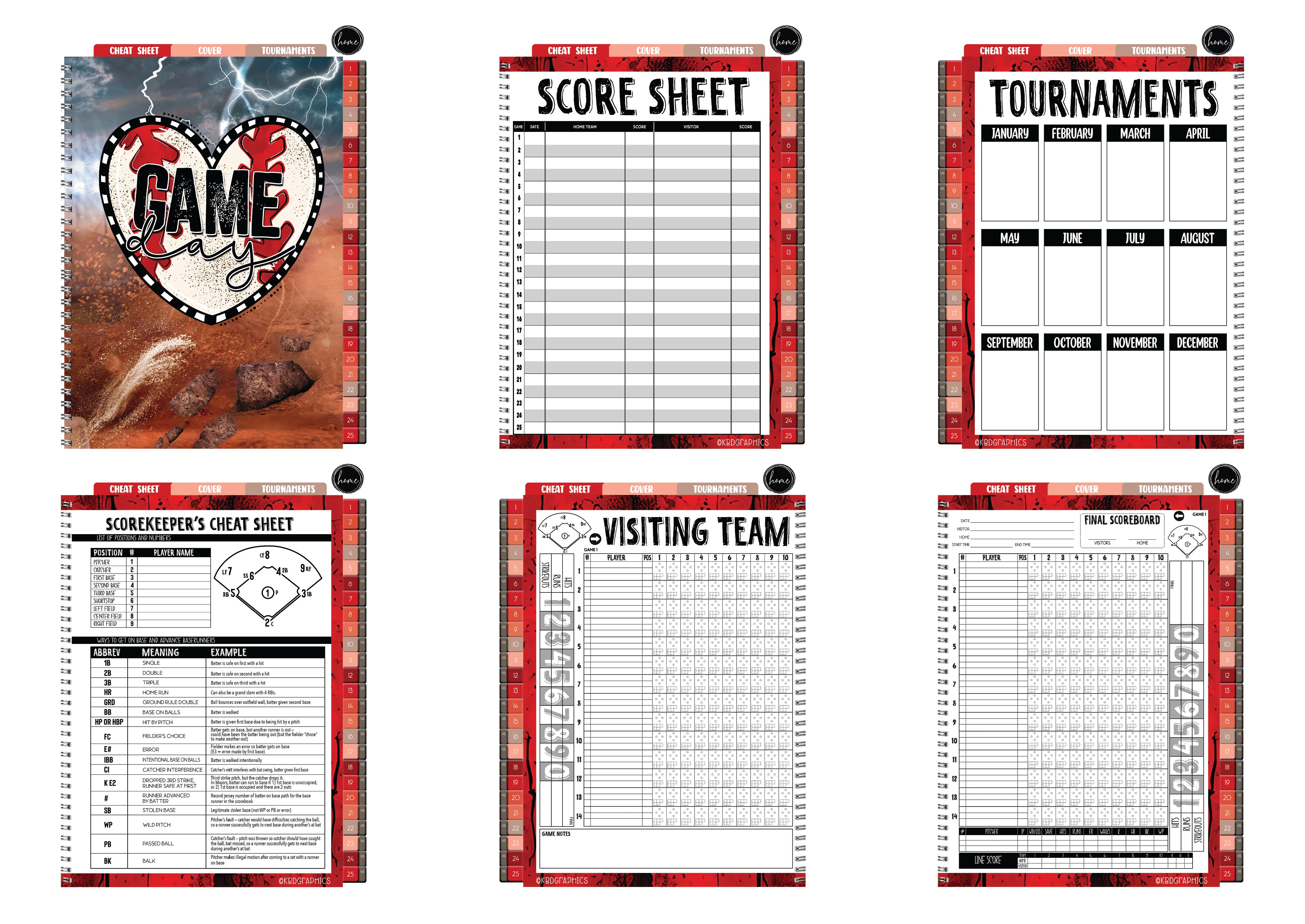 Digital Baseball Scorebook  - GAME DAY