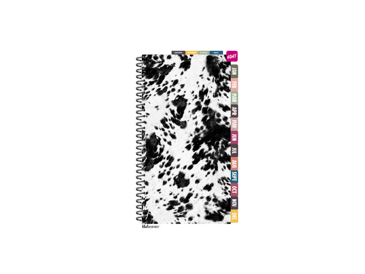 2025 PhoneLife Simple Calendar Digital Planner - BW COWHIDE