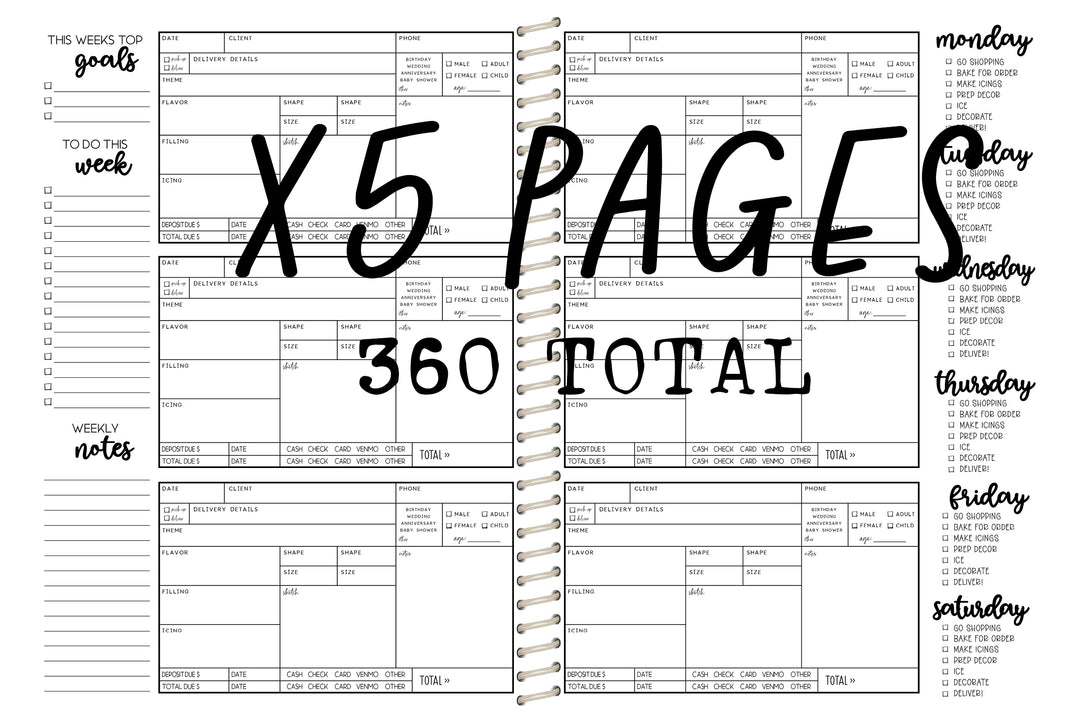 Cake Co. Sales Planner - AQUA SERAPE