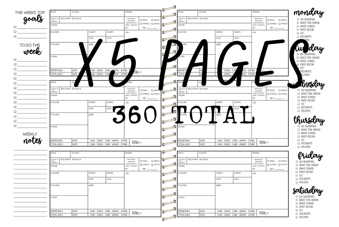 Cake Co. Sales Planner - AUTUMN NAVY FLORAL