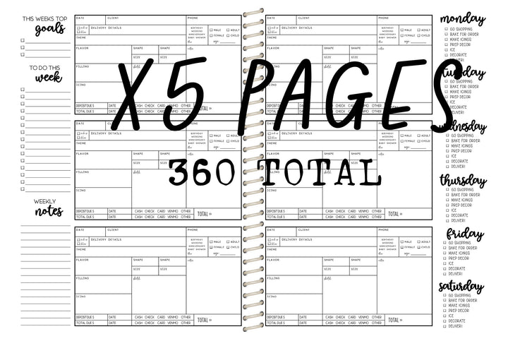 Cake Co. Sales Planner - AUTUMN NAVY FLORAL