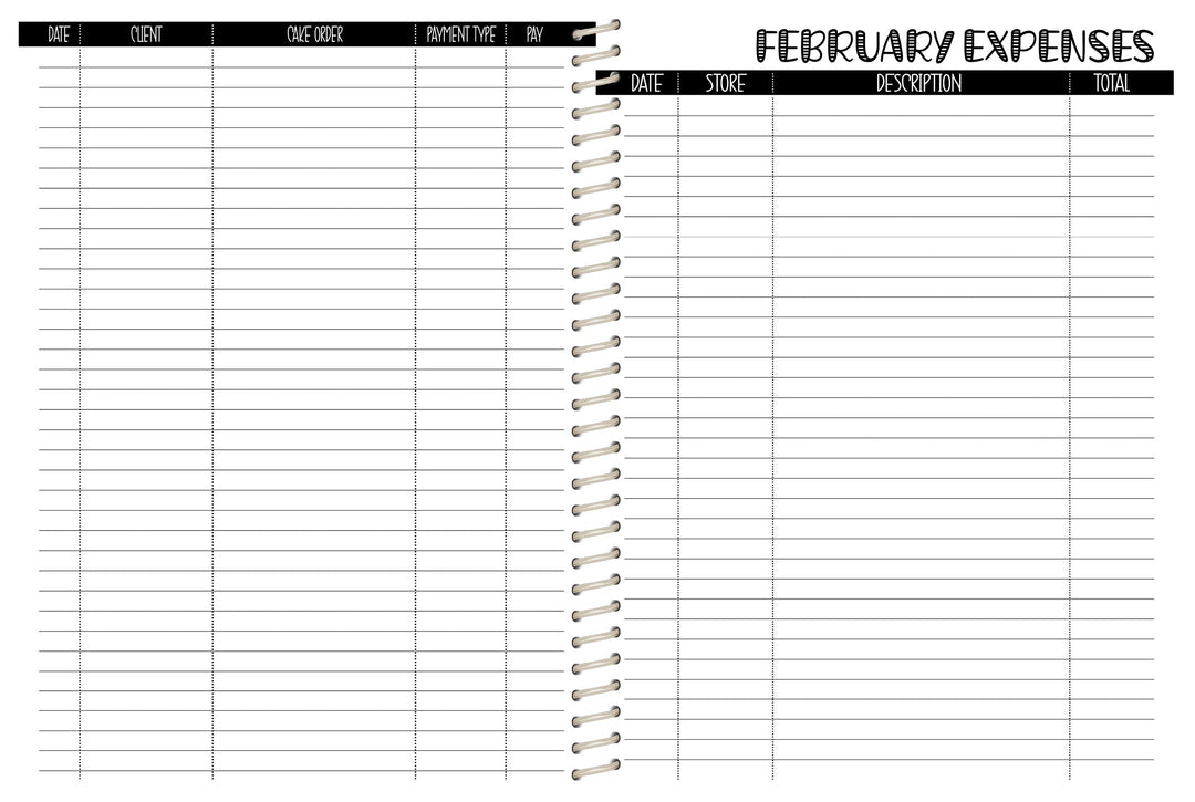 Cake Co. Sales Planner - AUTUMN NAVY FLORAL