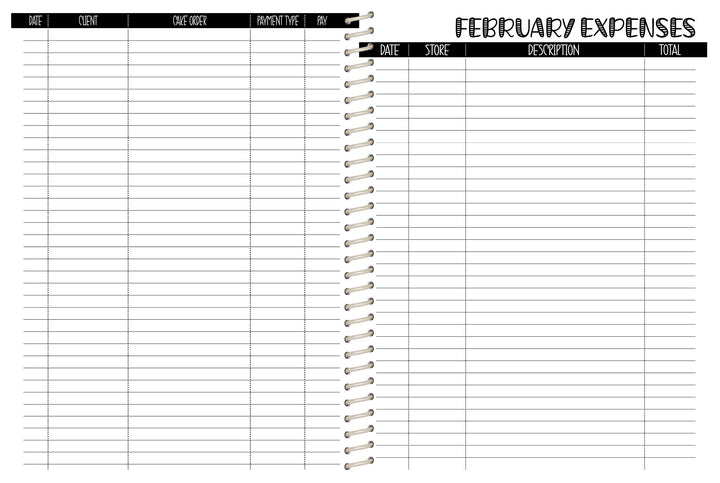 Cake Co. Sales Planner - AUTUMN NAVY FLORAL