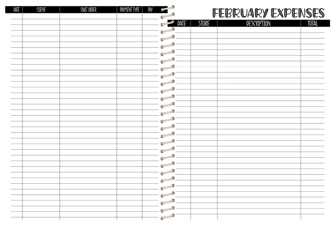 Cake Co. Sales Planner - AQUA SERAPE