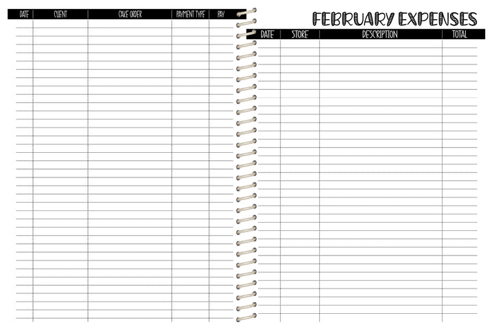 Cake Co. Sales Planner - AQUA SERAPE