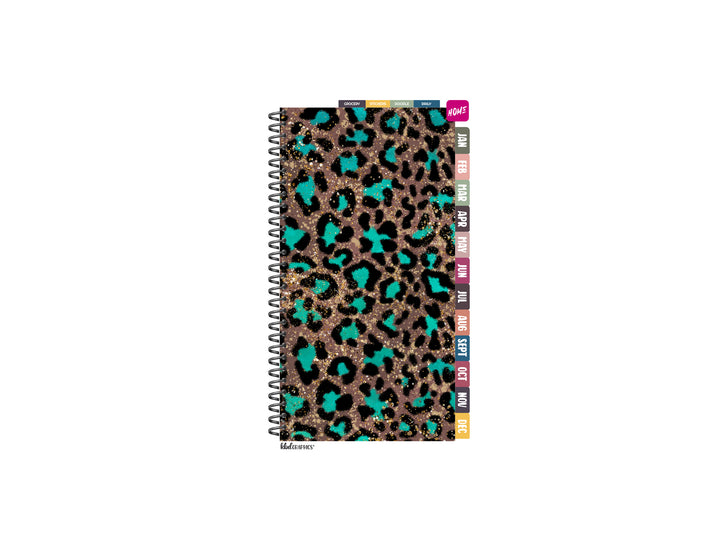 2025 PhoneLife Simple Calendar Digital Planner | JAN 2025 TO DEC 2025 | AQUA CHEETAH