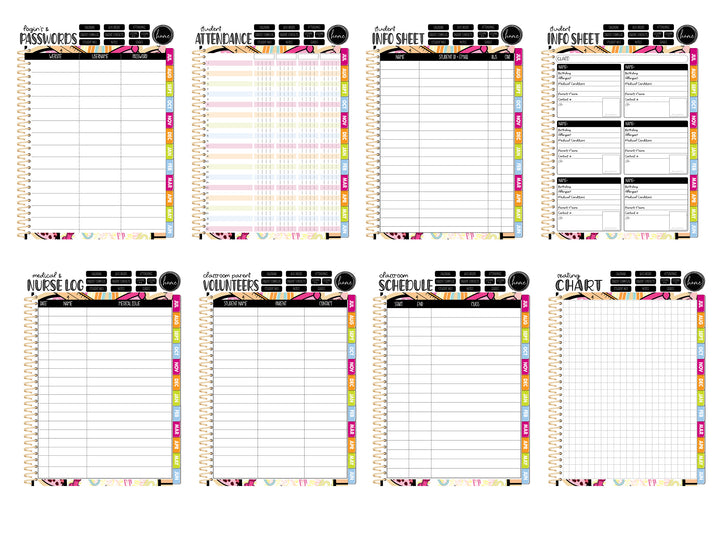 2025 2026 Digital Teacher Planner Pages - AZ RETRO TEACHER