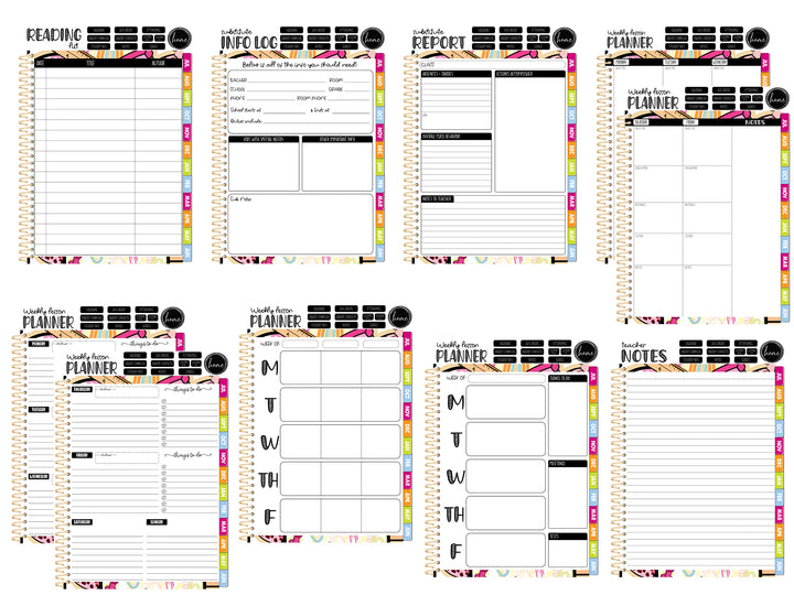 2025 2026 Digital Teacher Planner Pages - AZ RETRO TEACHER
