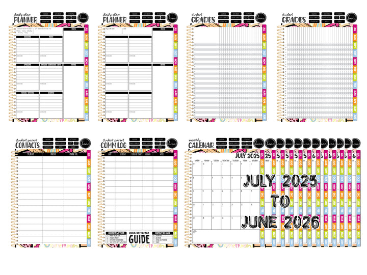2025 2026 Digital Teacher Planner Pages - AZ RETRO TEACHER