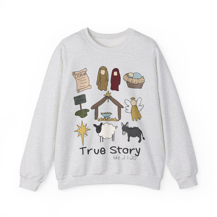 Gildan True Story Christmas Sweatshirt - Unisex Heavy Blend™ Crewneck