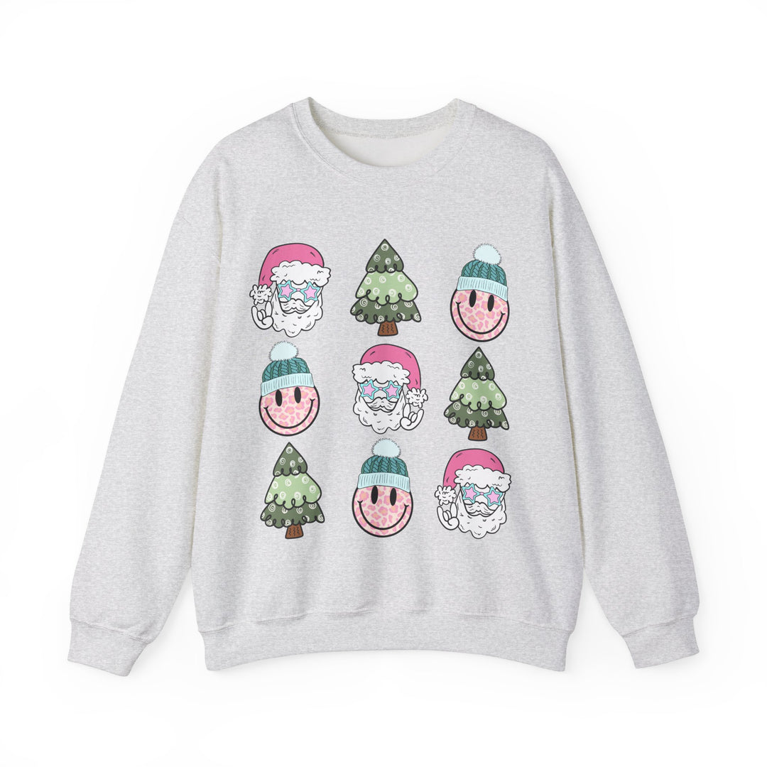 Gildan Festive Cheer Unisex Crewneck Sweatshirt - Christmas Trees & Santa Designs