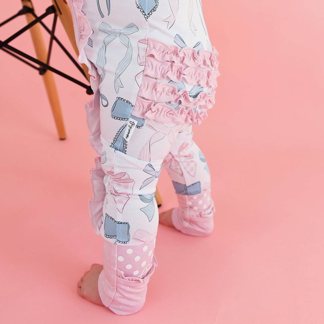 Samantha Bows RUFFLE ZIP Bamboo Sleeplies Little Outfit