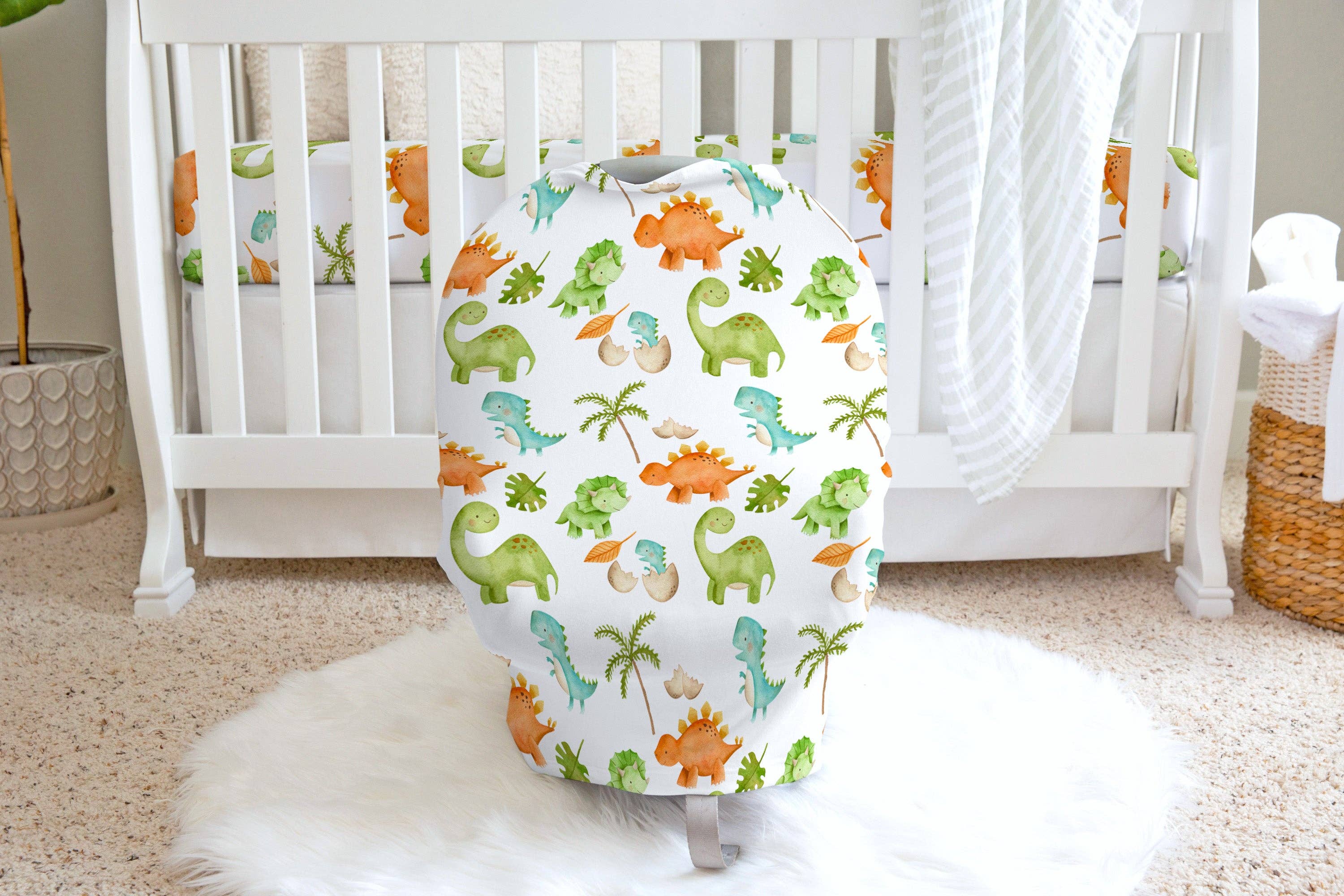 Dinosaur Infant Car Seat/Nursing Cover