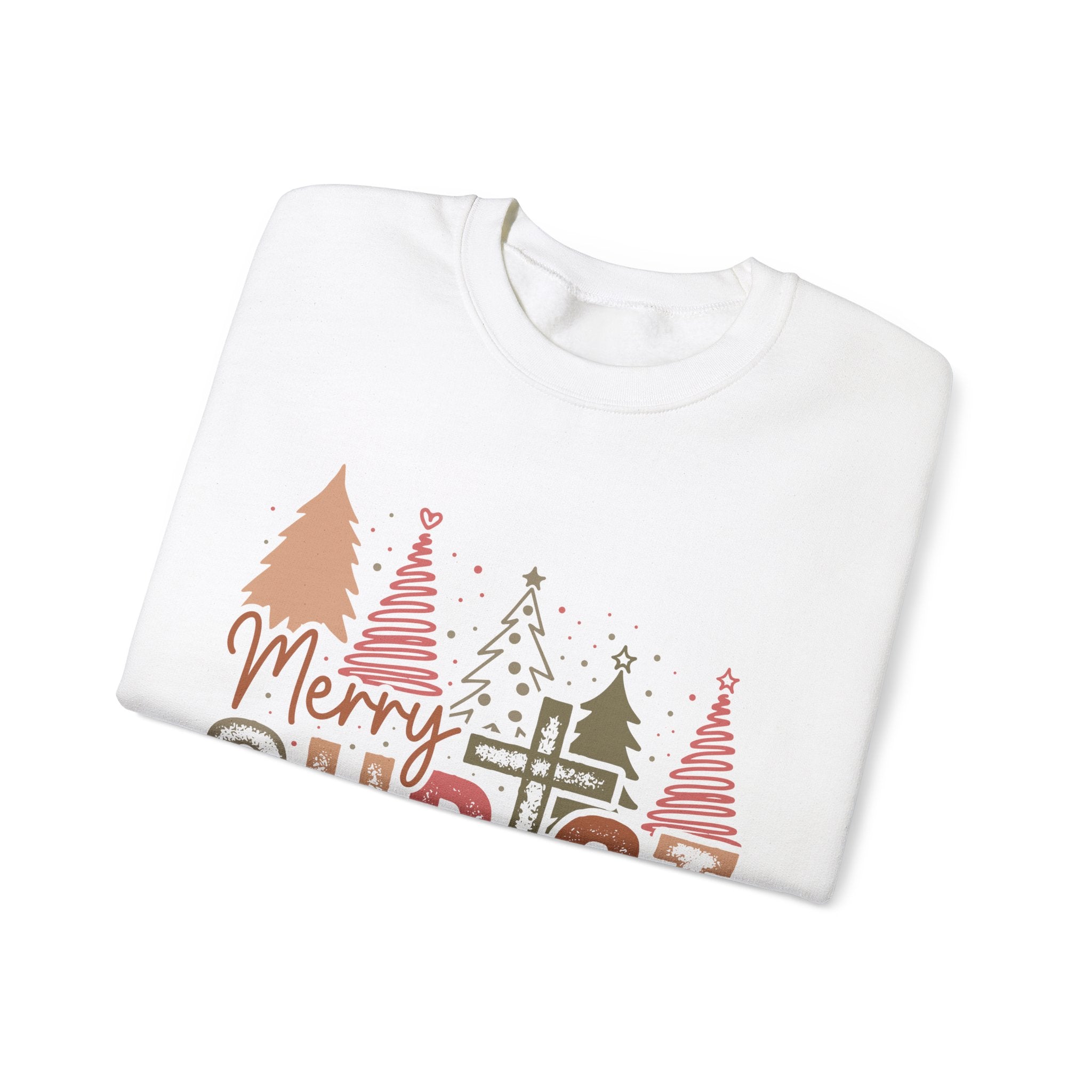 Gildan Merry Christmas Crewneck Sweatshirt - Cozy Holiday Fashion