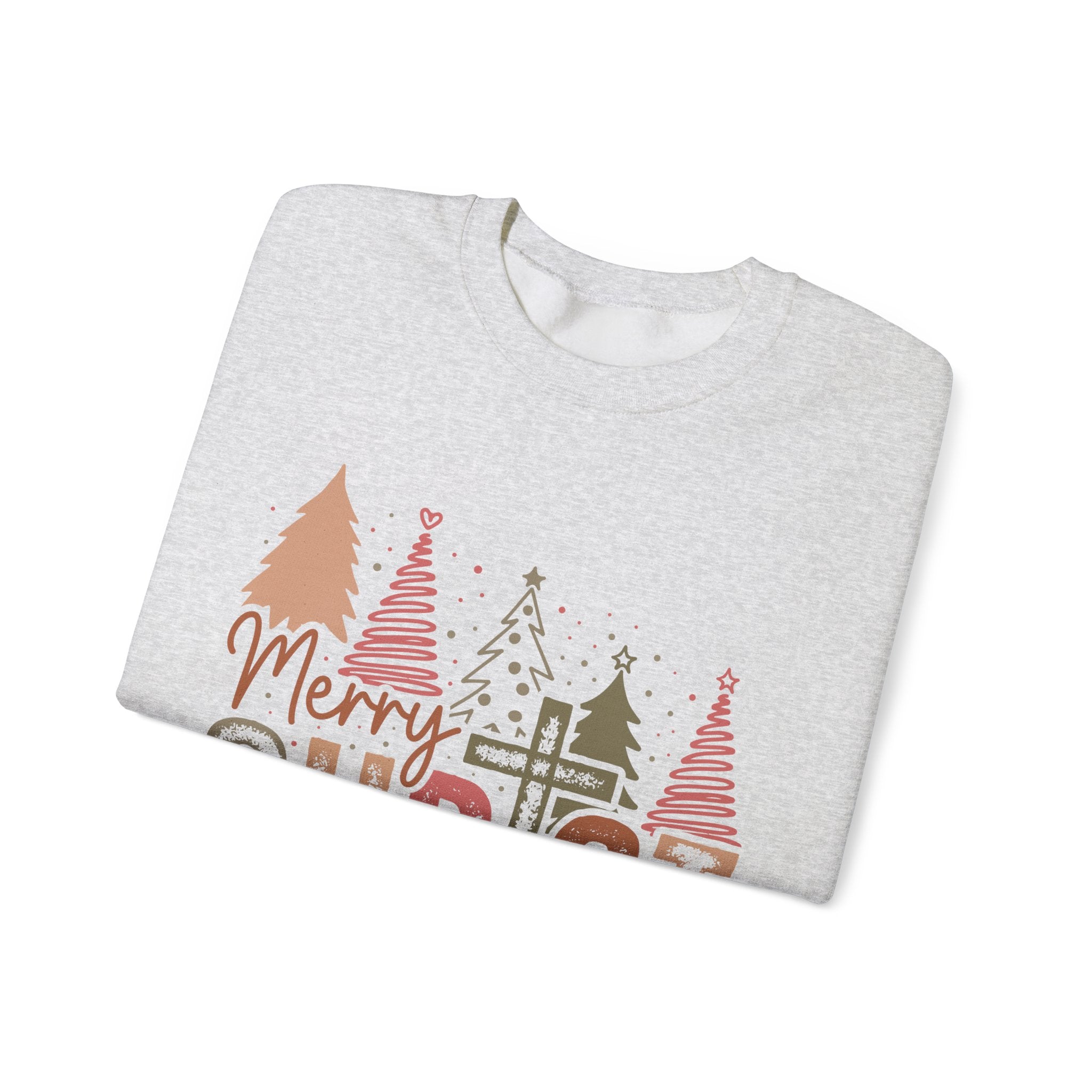 Gildan Merry Christmas Crewneck Sweatshirt - Cozy Holiday Fashion