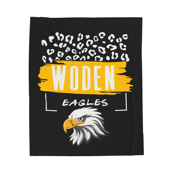 SCHOOL SPIRIT BLANKET | WODEN EAGLES | BLACK LEOPARD FRAME LOGO