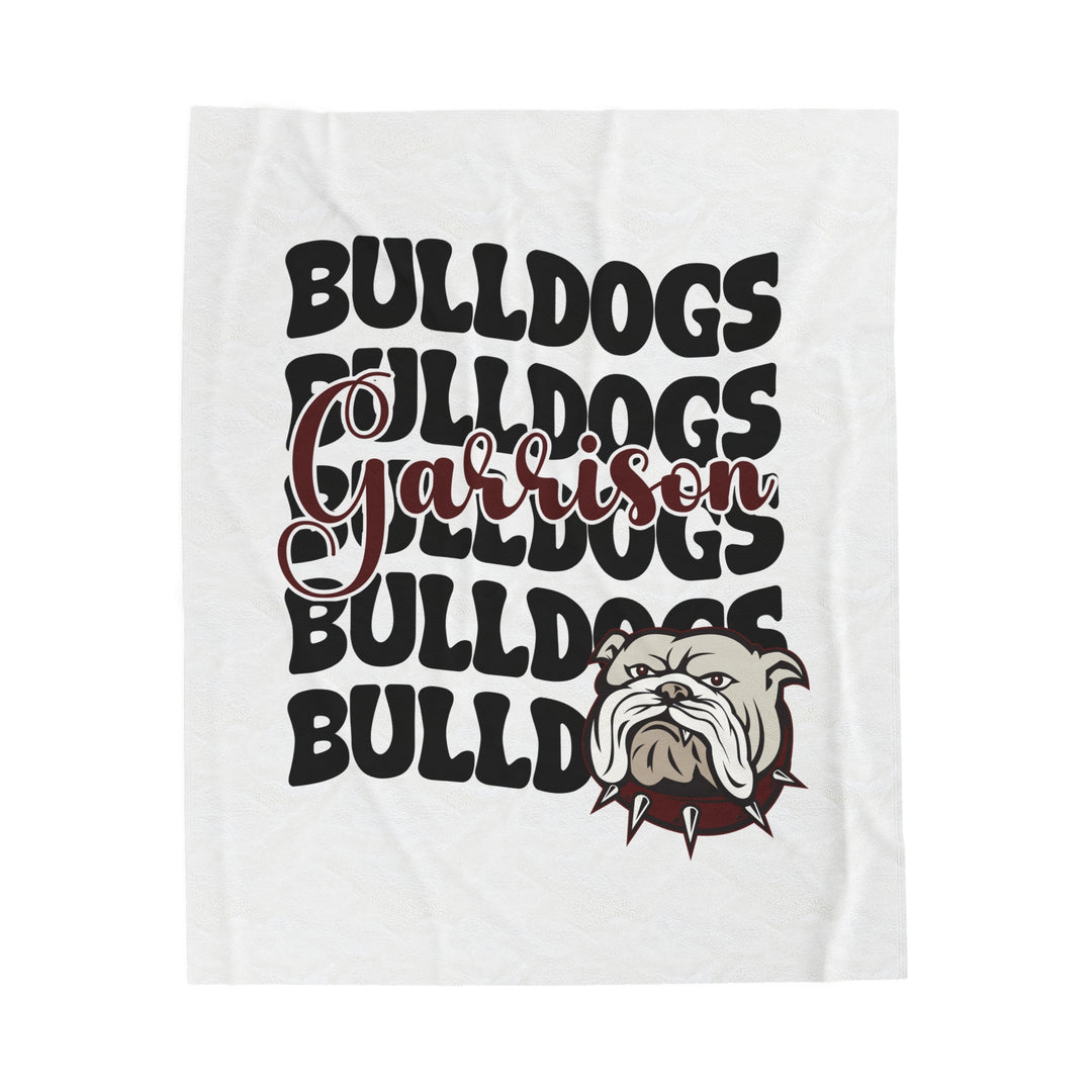 SCHOOL SPIRIT BLANKET | STACKED GARRISON BULLDOGS