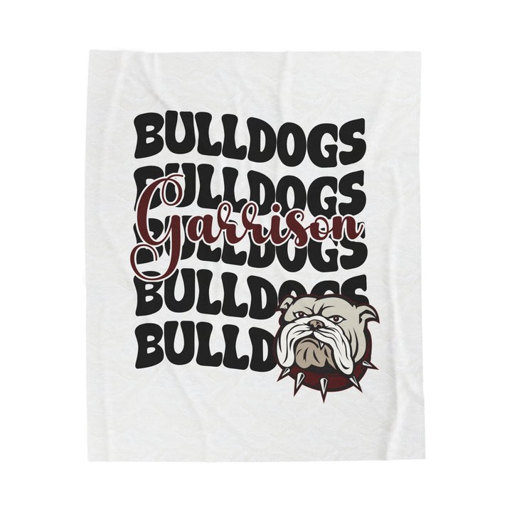 SCHOOL SPIRIT BLANKET | STACKED GARRISON BULLDOGS
